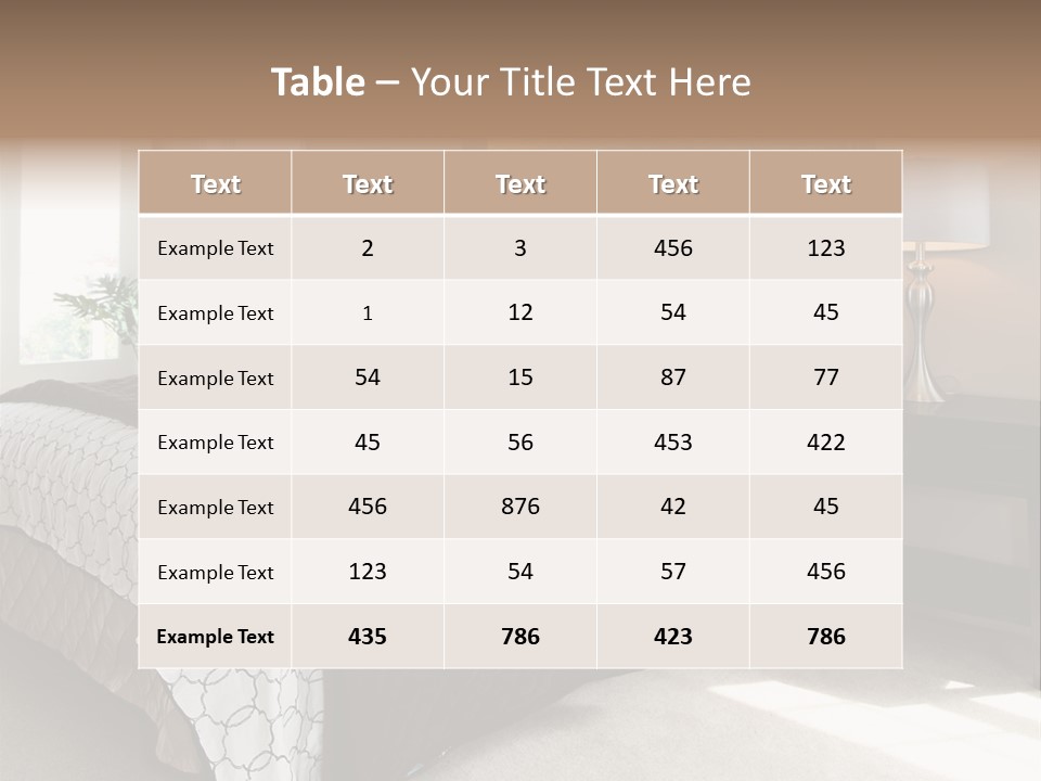 Designer Photo Nightstand PowerPoint Template