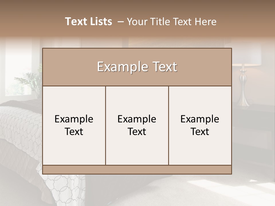 Designer Photo Nightstand PowerPoint Template