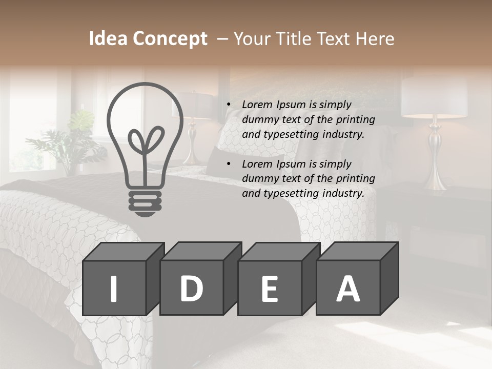 Designer Photo Nightstand PowerPoint Template