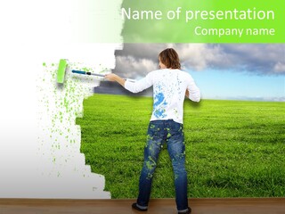 Person Dream Paint PowerPoint Template