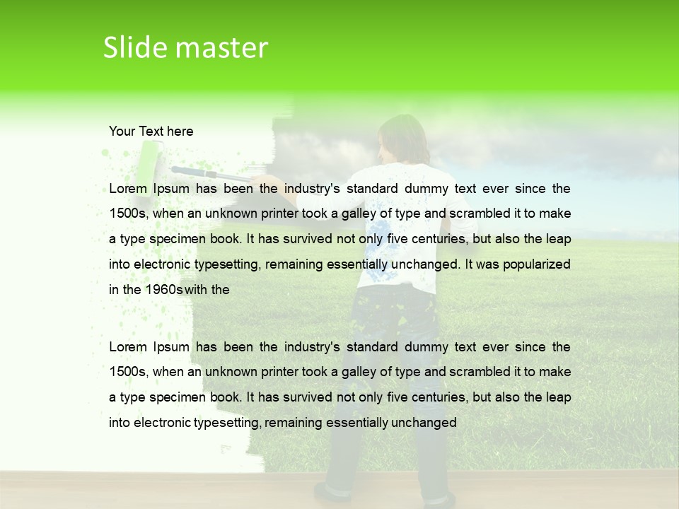 Person Dream Paint PowerPoint Template