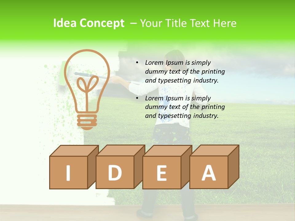 Person Dream Paint PowerPoint Template