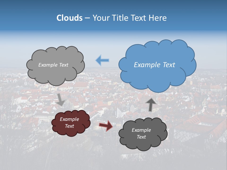 Watch History Clouds PowerPoint Template
