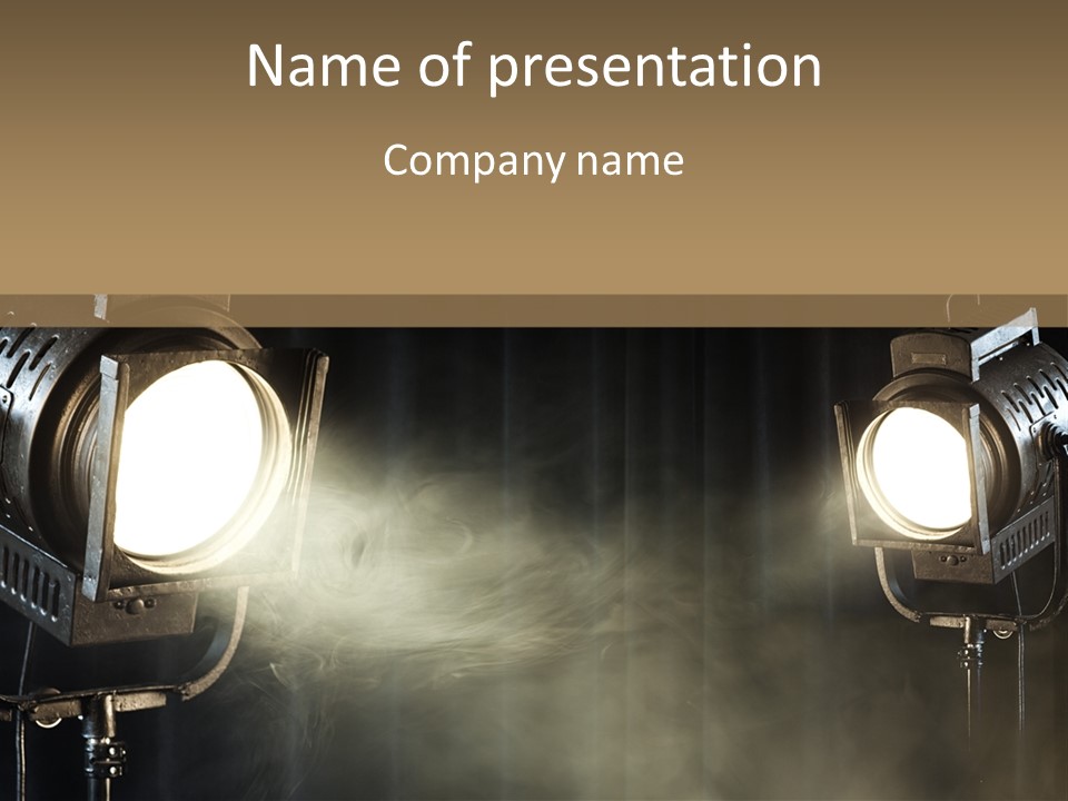 Lit Cinema Theatrical PowerPoint Template