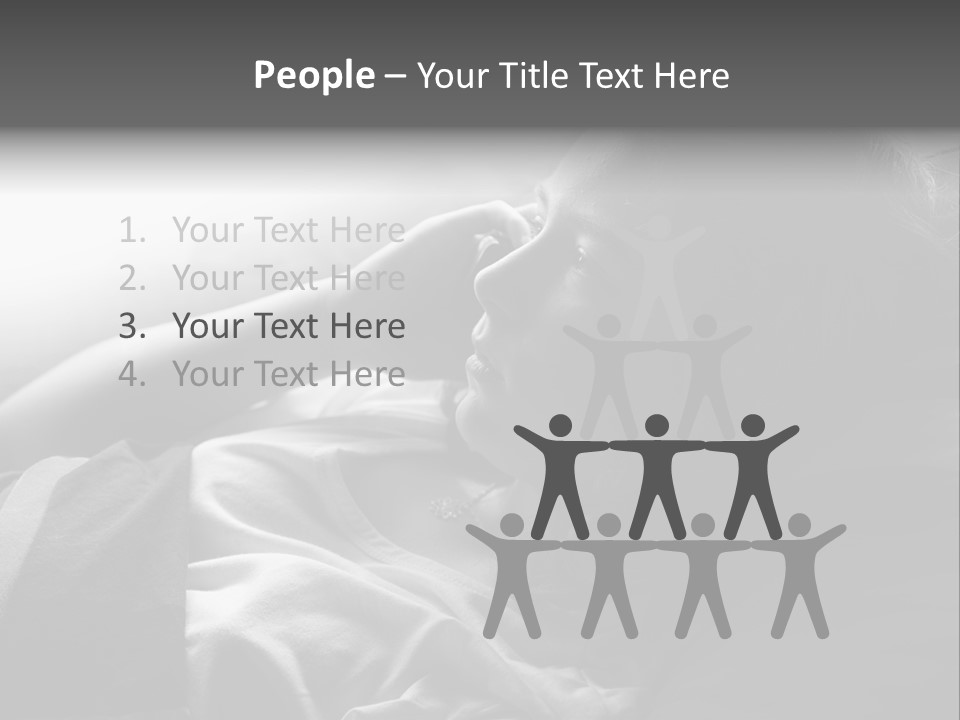 Sad Children Mobile PowerPoint Template