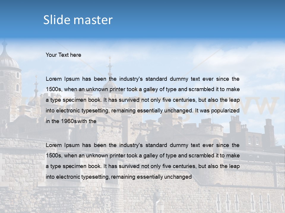 Capital Cloudy Landmark PowerPoint Template