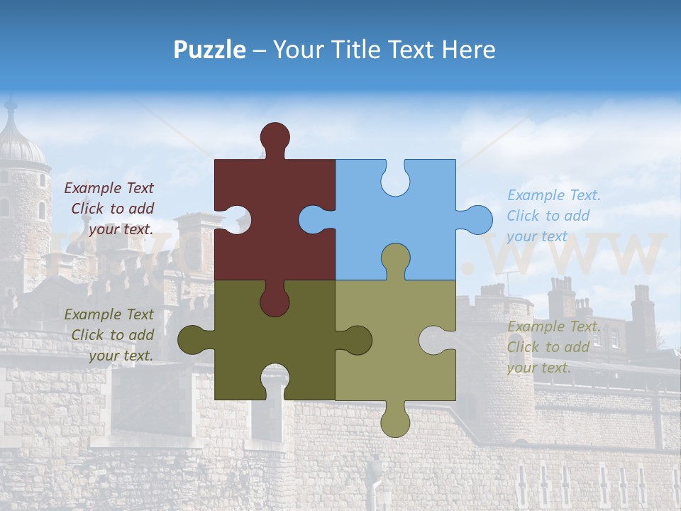 Capital Cloudy Landmark PowerPoint Template