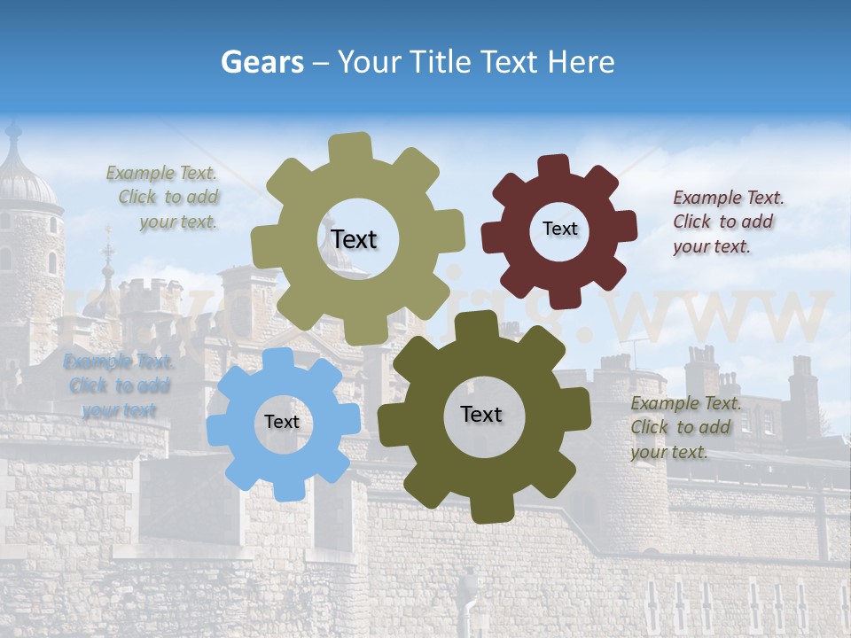 Capital Cloudy Landmark PowerPoint Template