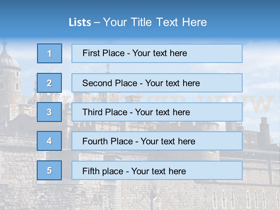 Capital Cloudy Landmark PowerPoint Template