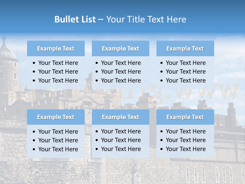Capital Cloudy Landmark PowerPoint Template