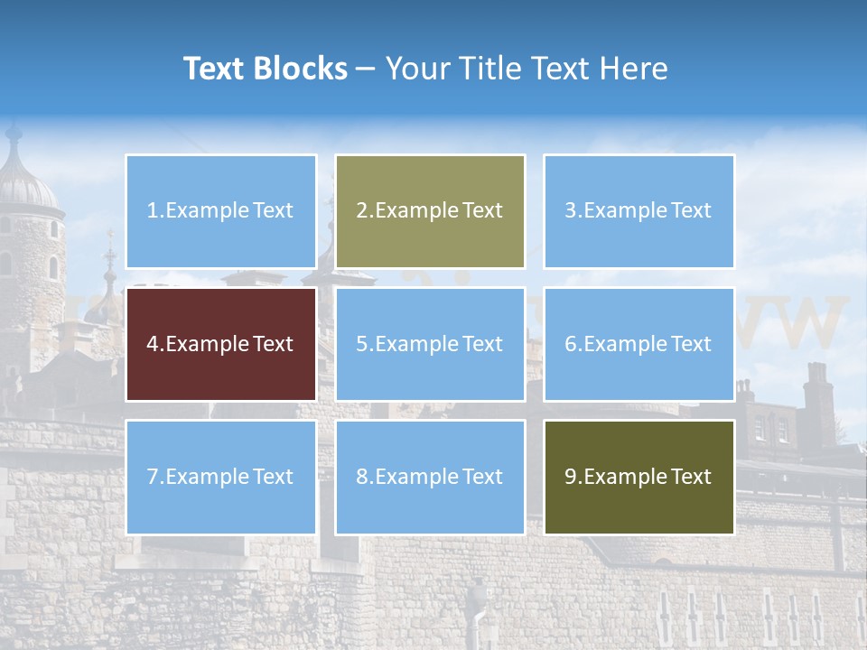 Capital Cloudy Landmark PowerPoint Template
