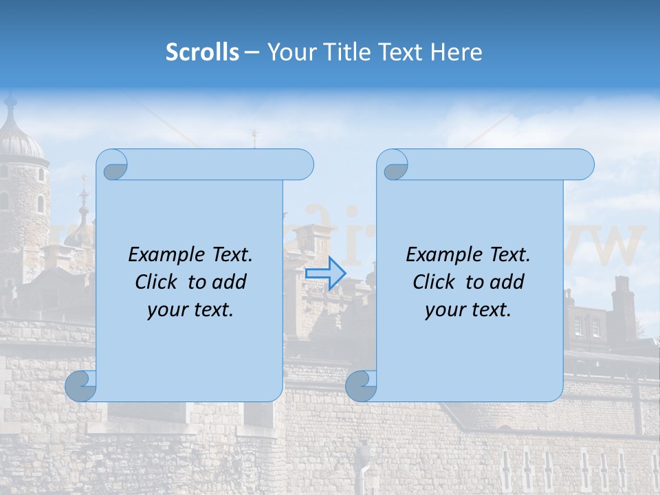 Capital Cloudy Landmark PowerPoint Template