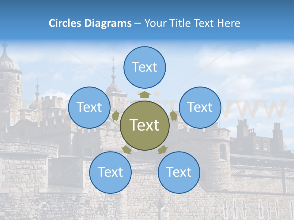 Capital Cloudy Landmark PowerPoint Template