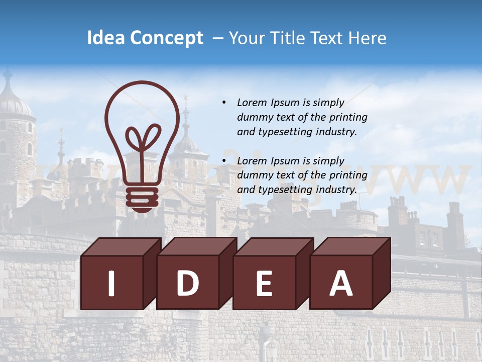 Capital Cloudy Landmark PowerPoint Template