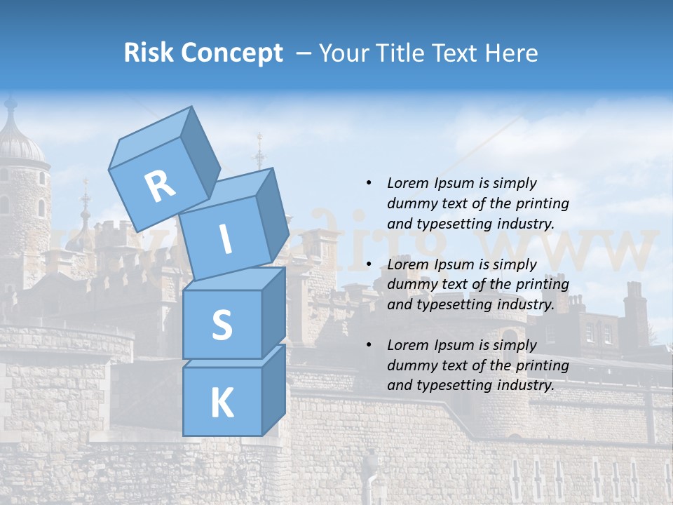 Capital Cloudy Landmark PowerPoint Template