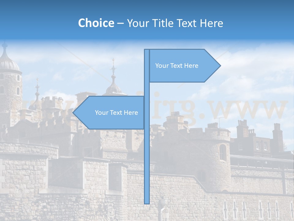 Capital Cloudy Landmark PowerPoint Template