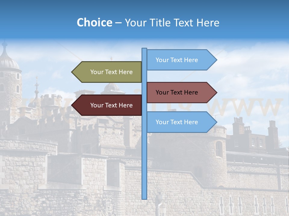 Capital Cloudy Landmark PowerPoint Template