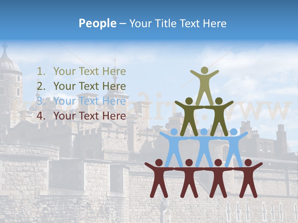 Capital Cloudy Landmark PowerPoint Template