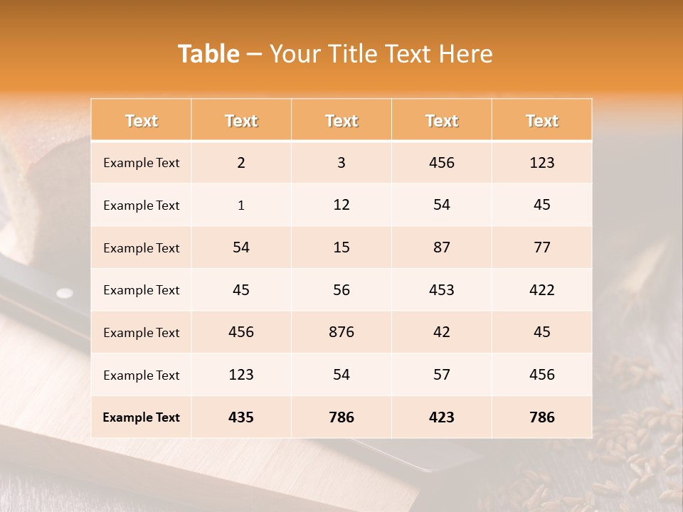 Bakery Food Traditional PowerPoint Template