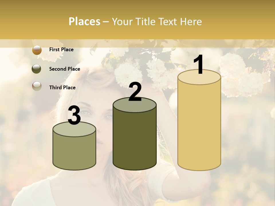 Slim Posing Girl PowerPoint Template