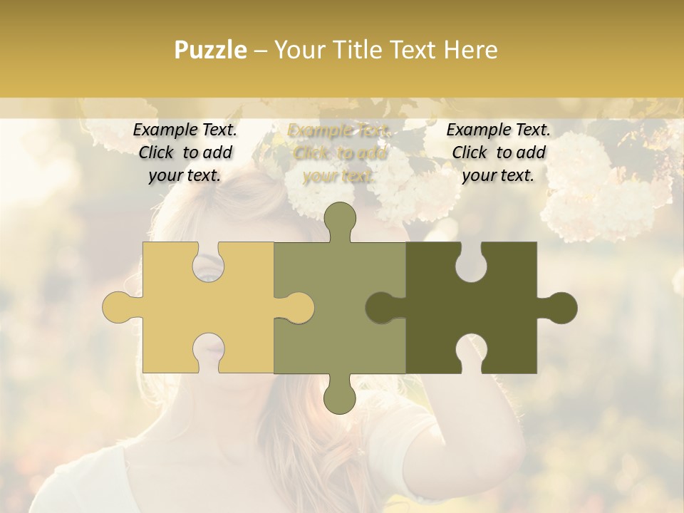 Slim Posing Girl PowerPoint Template