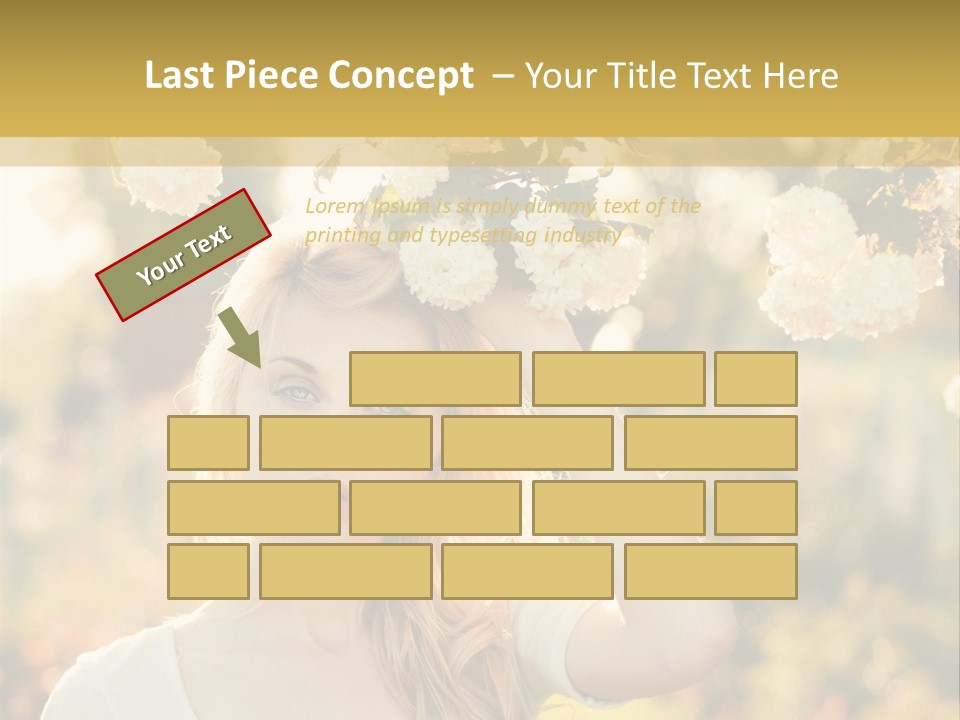 Slim Posing Girl PowerPoint Template