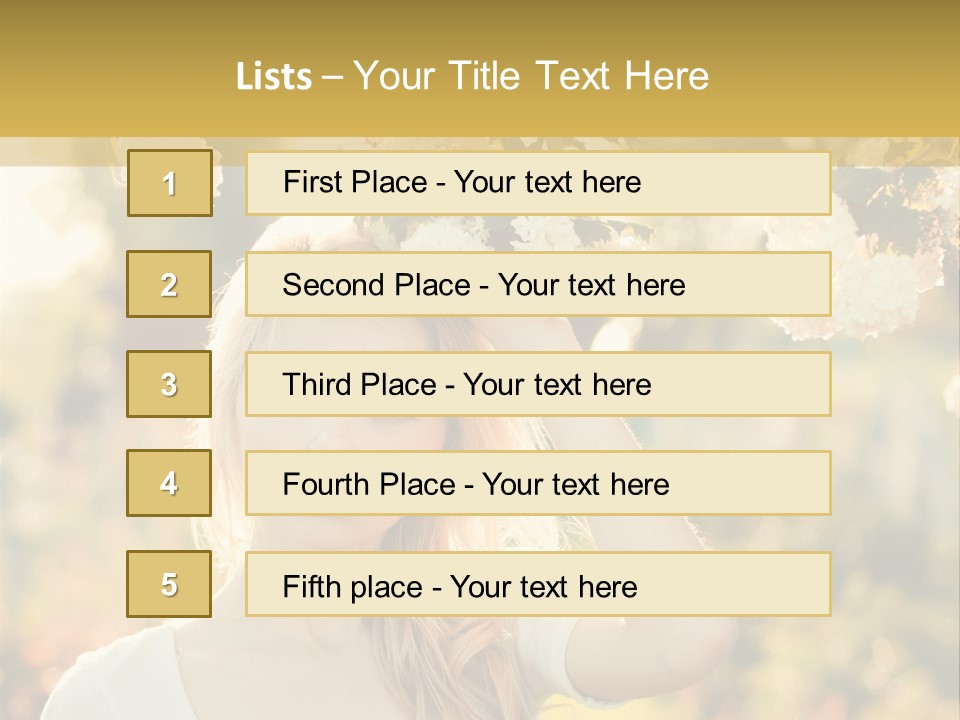 Slim Posing Girl PowerPoint Template