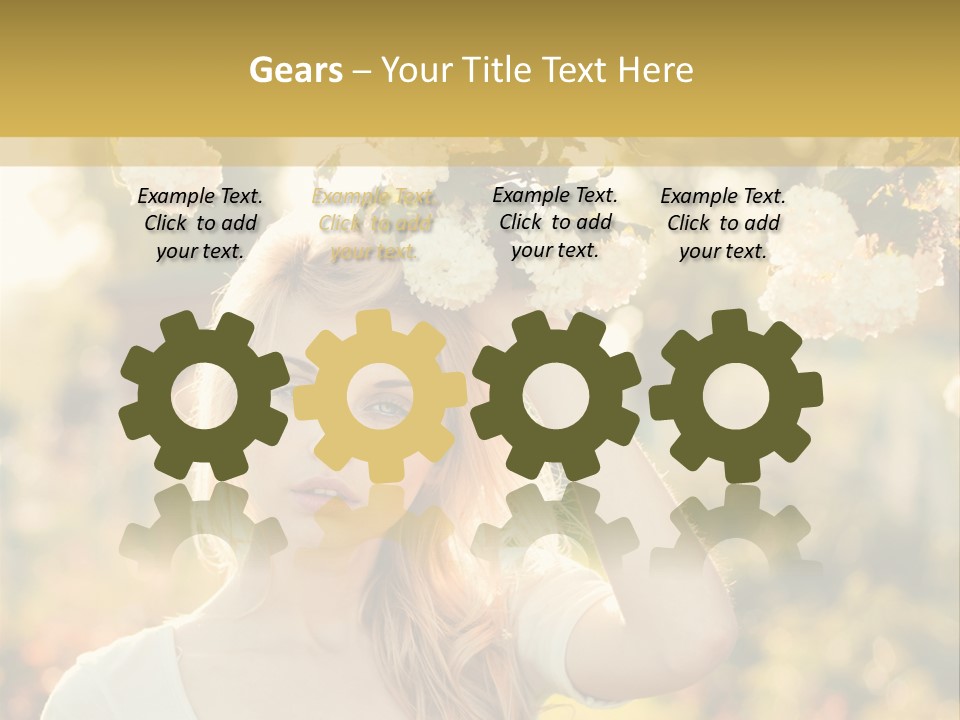 Slim Posing Girl PowerPoint Template