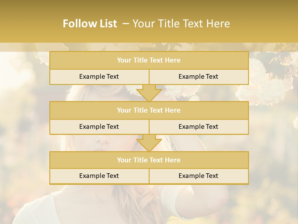 Slim Posing Girl PowerPoint Template