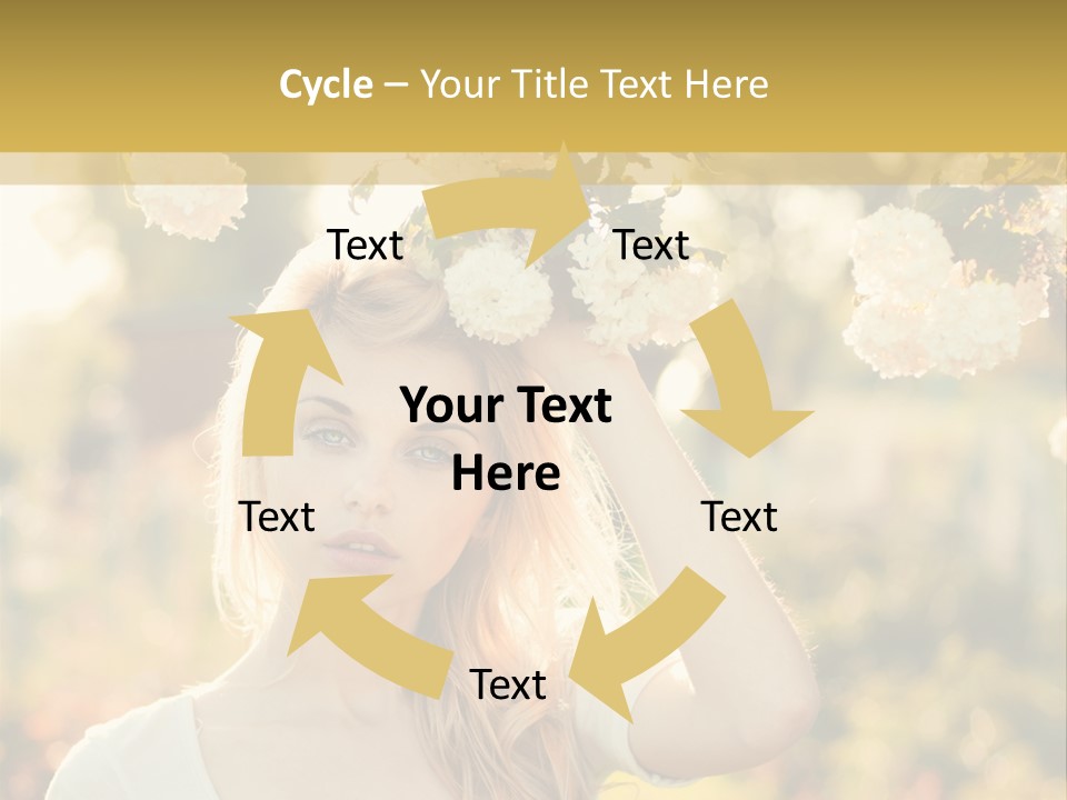 Slim Posing Girl PowerPoint Template