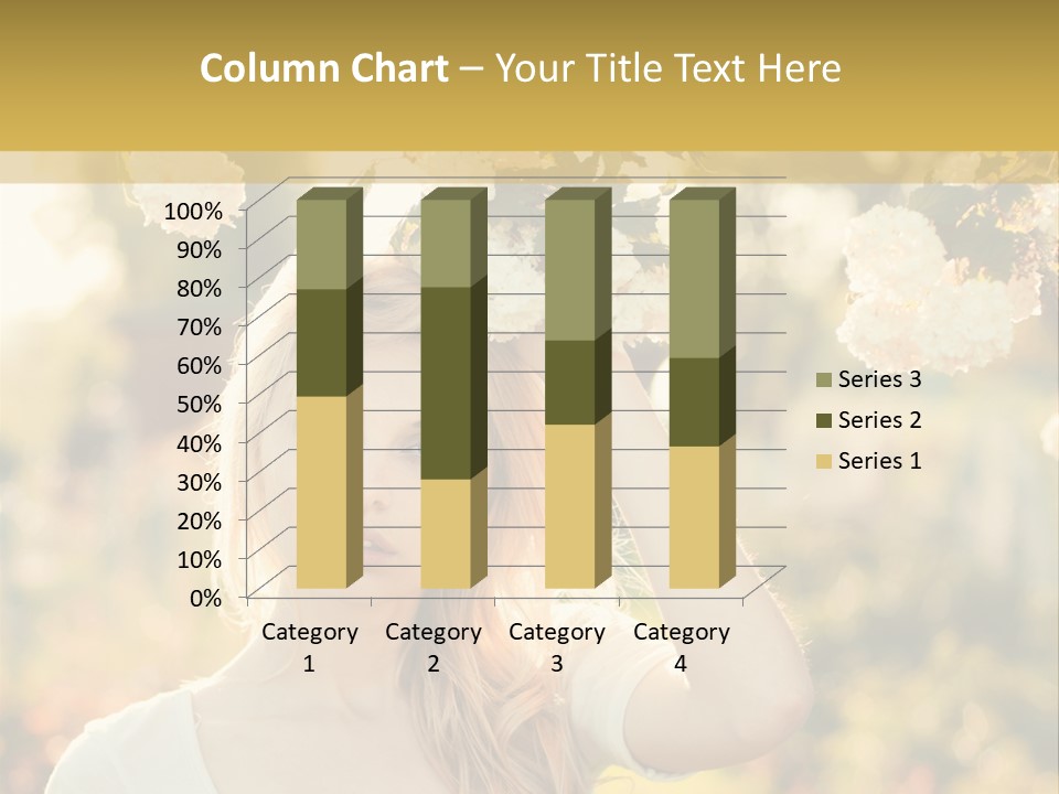 Slim Posing Girl PowerPoint Template