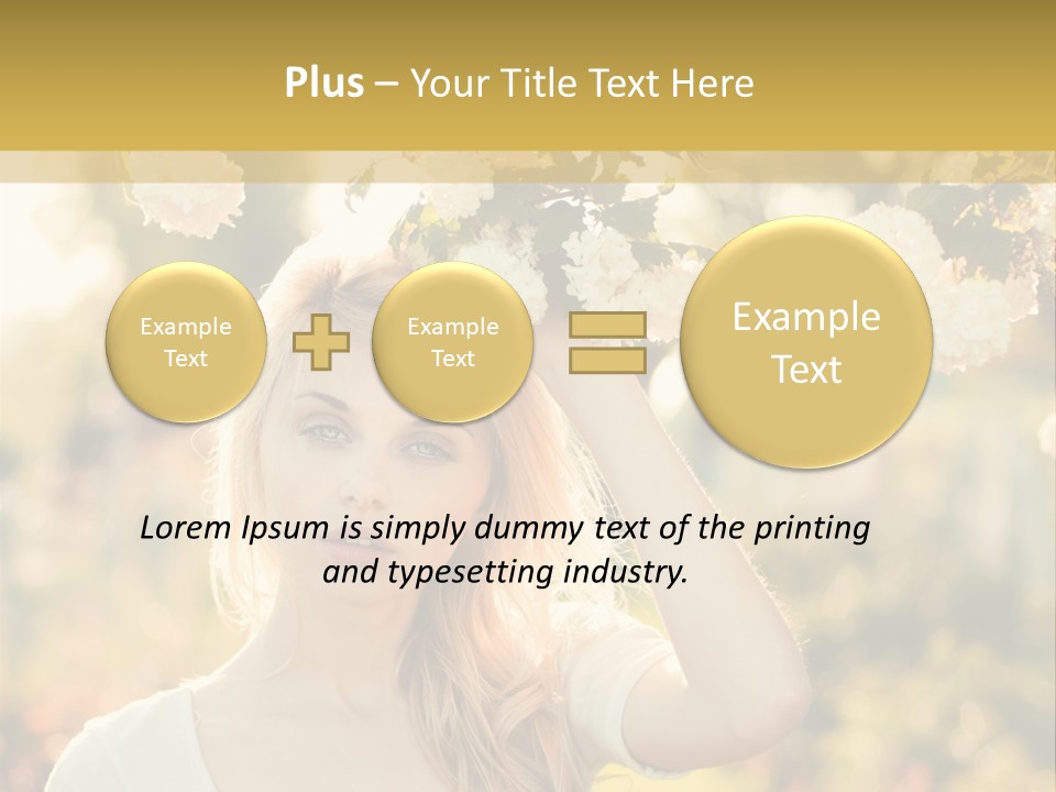 Slim Posing Girl PowerPoint Template