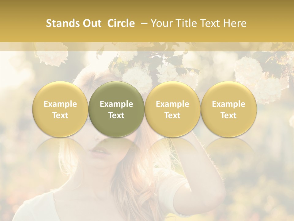 Slim Posing Girl PowerPoint Template