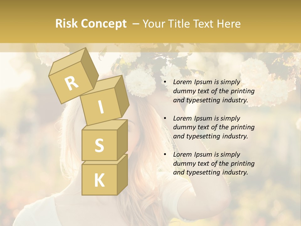 Slim Posing Girl PowerPoint Template