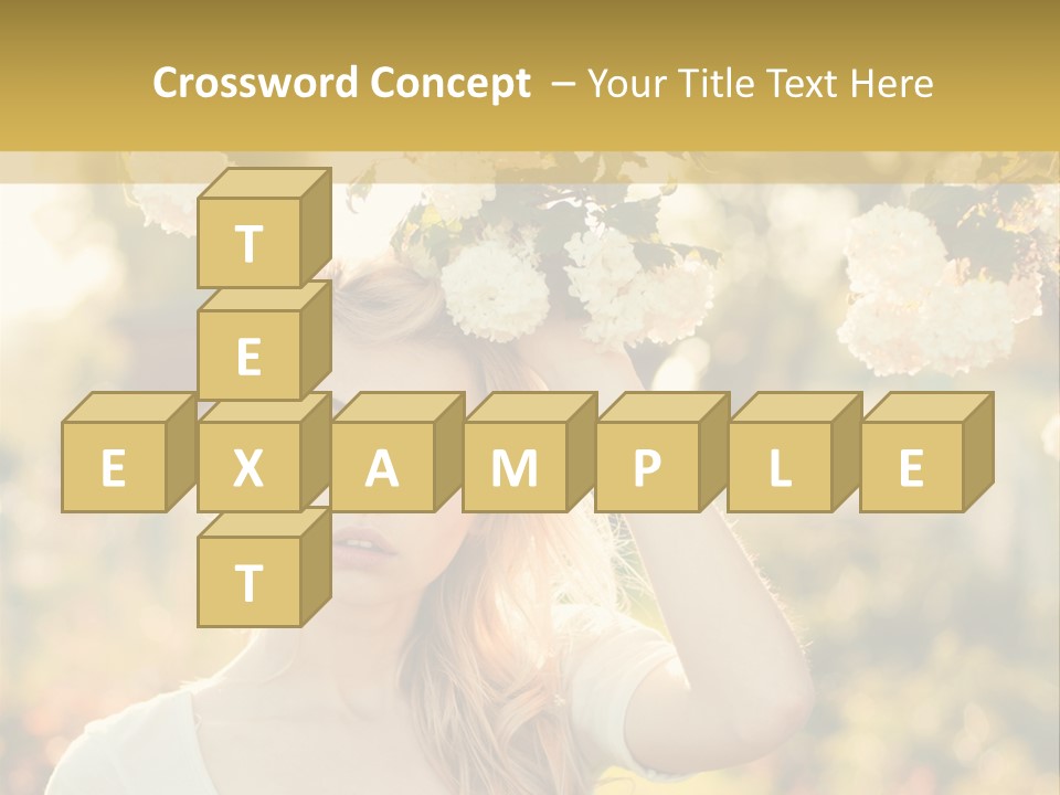 Slim Posing Girl PowerPoint Template