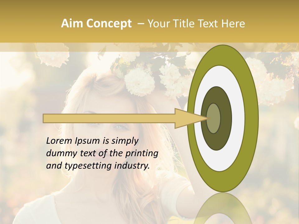 Slim Posing Girl PowerPoint Template