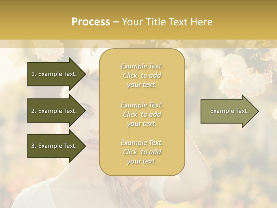 Slim Posing Girl PowerPoint Template