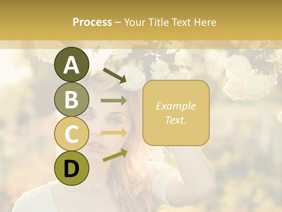 Slim Posing Girl PowerPoint Template