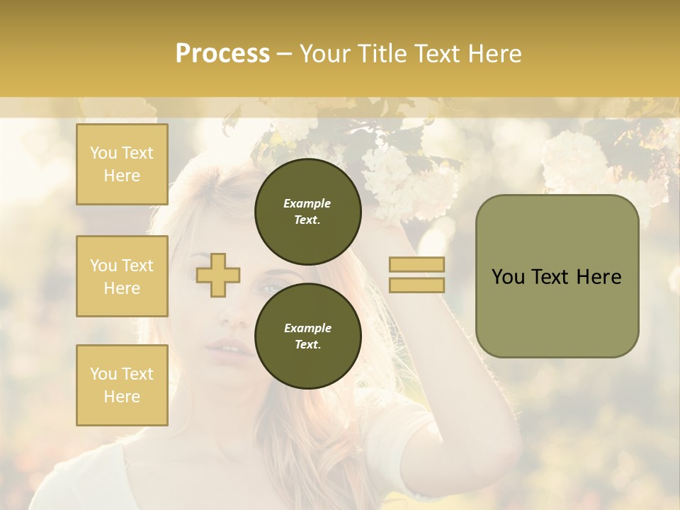 Slim Posing Girl PowerPoint Template