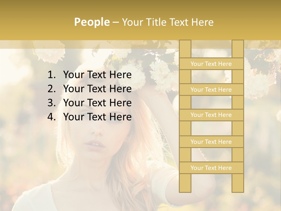 Slim Posing Girl PowerPoint Template