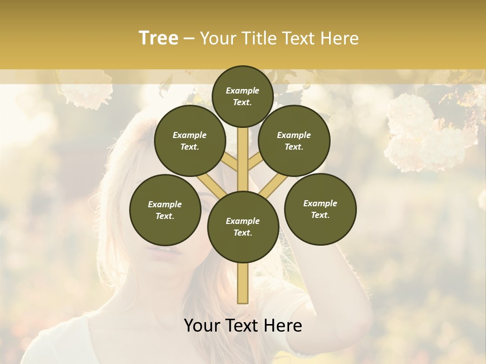 Slim Posing Girl PowerPoint Template