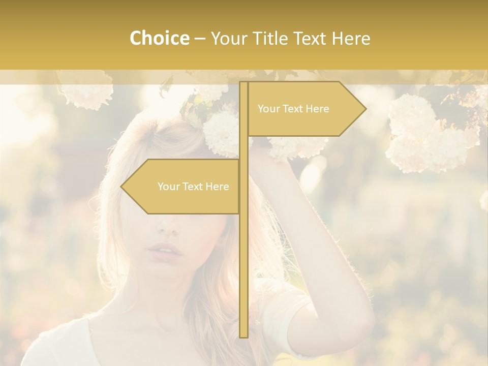 Slim Posing Girl PowerPoint Template