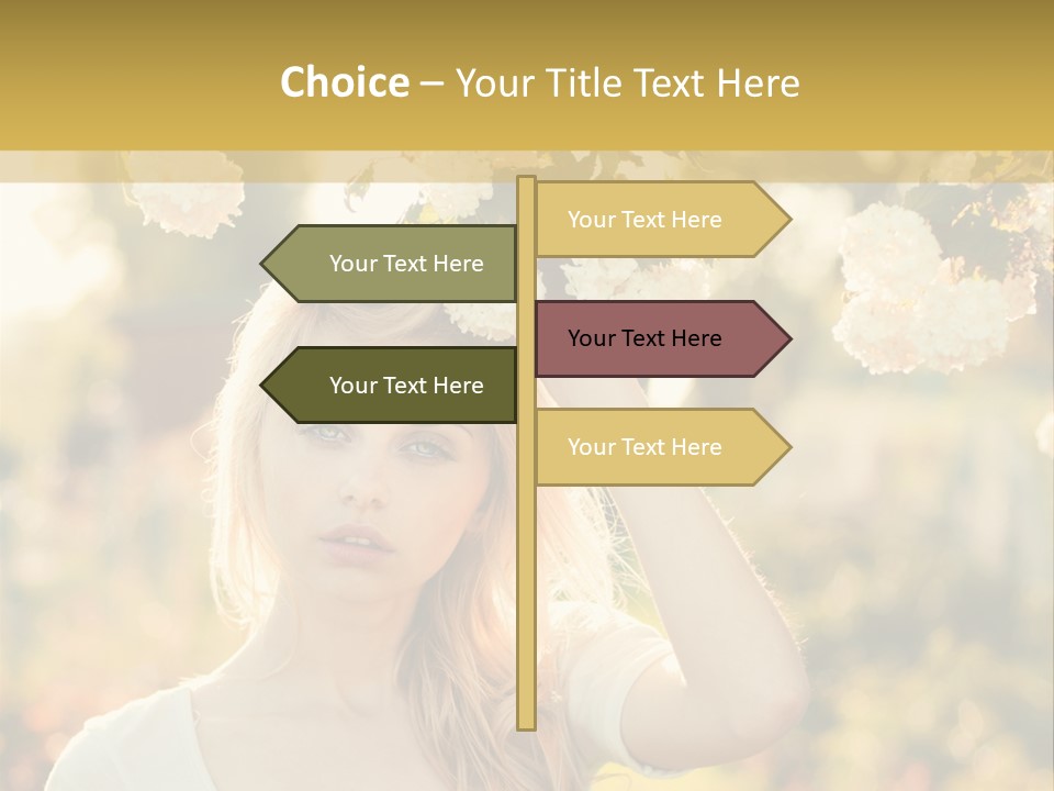 Slim Posing Girl PowerPoint Template