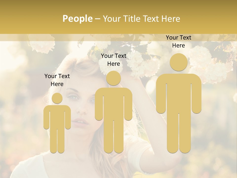 Slim Posing Girl PowerPoint Template