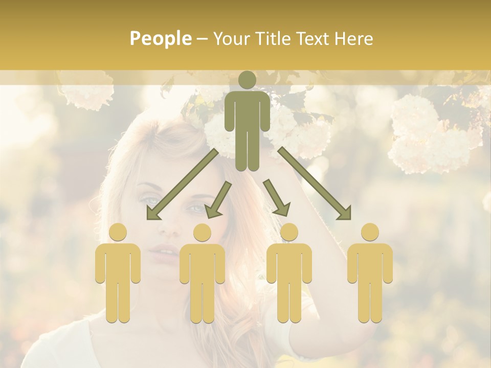 Slim Posing Girl PowerPoint Template