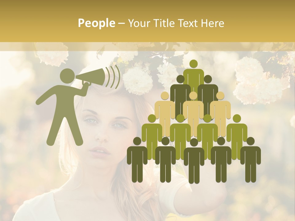 Slim Posing Girl PowerPoint Template