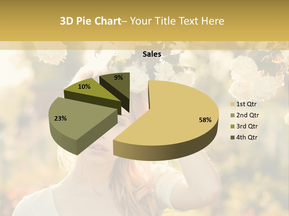 Slim Posing Girl PowerPoint Template