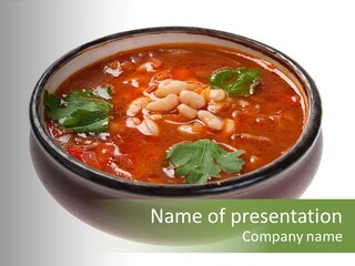 Vegetarian Tomato Parsley PowerPoint Template