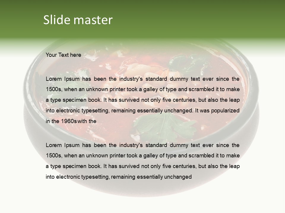 Vegetarian Tomato Parsley PowerPoint Template