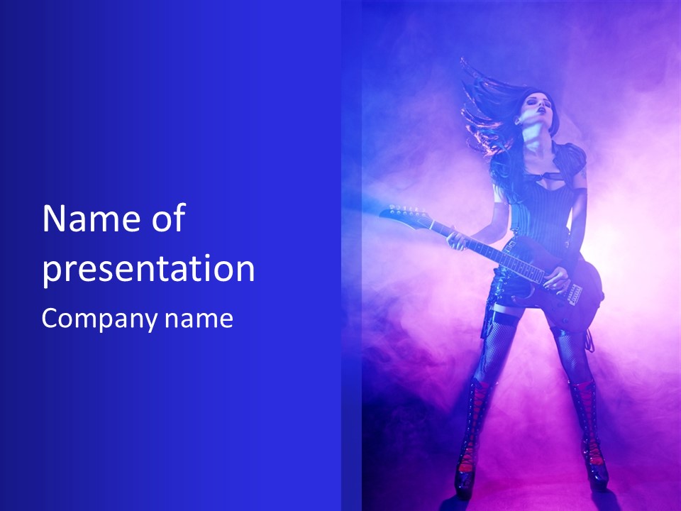 Show Smoke Female PowerPoint Template